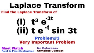 9 Laplace Transform  Complete Concept and Problem3  Most Important Problem [upl. by Behm]