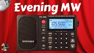 Qodosen DX286 TEF6686 Shortwave Radio Evening MW Chicago Area [upl. by Euqinmod106]