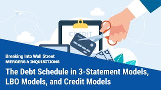 The Debt Schedule in 3Statement Models LBO Models and Credit Models [upl. by Fianna756]