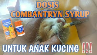 DOSIS OBAT CACING COMBANTRIN SYRUP UNTUK ANAK KUCING [upl. by Notslar382]