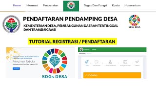 TUTORIAL REGISTRASIPENDAFTARAN PENDAMPING DESA 2022 [upl. by Conni]