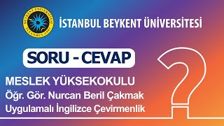 Öğr Gör Nurcan Beril Çakmak  Uygulamalı İngilizce Çevirmenlik [upl. by Schluter]