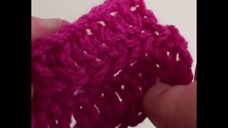 Front and Back Loop Double Crochet Stitch by Crochet Hooks You [upl. by Iorgo]