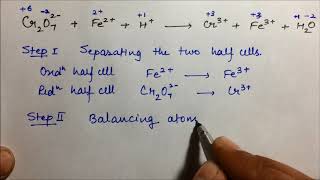 ion electron method  Vishal Rahal  redox reactions  balancing [upl. by Meridith]