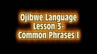 Ojibwe Language Lesson 3 Common Phrases I [upl. by Schlesinger583]