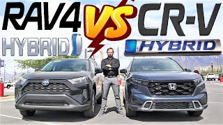 2023 Toyota RAV4 Hybrid Vs 2023 Honda CRV Hybrid Does Honda Or Toyota Make A Better Hybrid [upl. by Leandra]