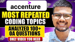 Accenture Most Repeated Coding Topics  100 Questions Analyzed [upl. by Atnovart]