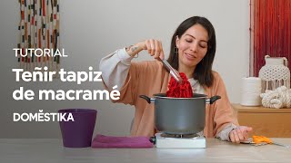 TUTORIAL Macramé  Cómo Teñir un Tapiz Textil  Pluumbago  Domestika [upl. by Ayetal]