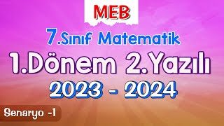 7Sınıf Matematik 1Dönem 2Yazılı Ortak Sınavı 20232024 Senaryo1 [upl. by Blackington]