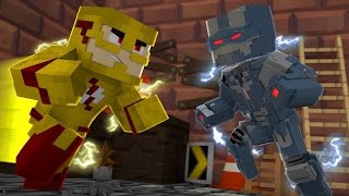 Minecraft FLASH REVERSO VS IRON MAN REVERSO  Super Heroes PvP ‹ Ine › [upl. by Kerby]