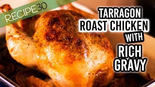 Roasted tarragon chicken with rich onion and garlic gravy [upl. by Idissac800]