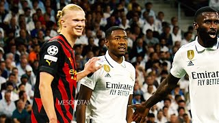 Erling Haaland reactions vs Rüdiger [upl. by Soutor127]