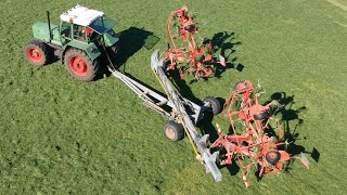 Tedding silage XL with Fendt amp Lely [upl. by Eartha]