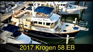 FLIBS 24 Luxury Bluewater Trawler For Sale 2017 Krogen 58EB Stuart FL [upl. by Pillyhp]