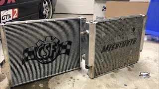 E36 M3 CSF Radiator vs Mishimoto Radiator Comparisons and Benefits [upl. by Kcir]