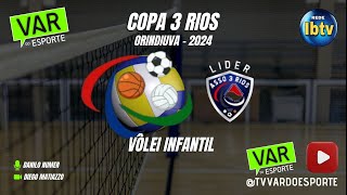 ITAPAGIPE X CAMPO FLORIDO  SUB 14  MASCULINO  COPA 3 RIOS VOLEI INFANTIL  AO VIVO [upl. by Nylzor]