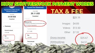 shutterstock Payment Fee and Taxes explained  How shutterstock payment works [upl. by Teews935]