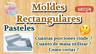 Moldes Rectangulares Porciones y masa de pastel [upl. by Carr]