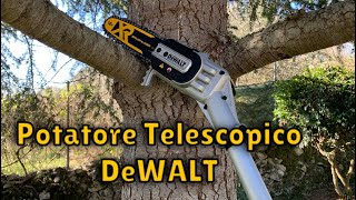 Potatore Telescopico DeWALT XR 18v a batteria 450 mt recensione e prova in campo [upl. by Thormora]