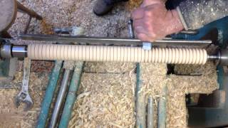 Hand woodturning 51 beads in 4 mins makes a boring video [upl. by February141]