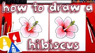 How To Draw A Hibiscus Flower 🌺 [upl. by Marthena554]