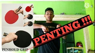 Pegangan shakehand Grip amp Penhold Grip  TENIS MEJA [upl. by Cirilo]