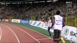 Usain Bolt 100m Brussels Diamond Leauge 2011 976 WL [upl. by Niarda]