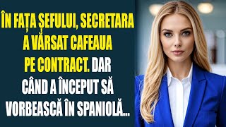 În fața șefului secretara a vărsat cafeaua pe contract Dar când a început să vorbească în spaniolă [upl. by Merc]