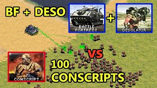 BF  Desolator vs 100 Conscripts  Red Alert 2 [upl. by Rubel]