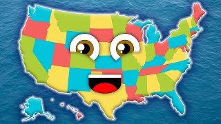 50 States of America Song  All USA States and Capital Cities [upl. by Aneba270]