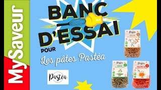 Pâtes bio et sans gluten aux légumes Pastéa Banc dessai [upl. by Nairb]