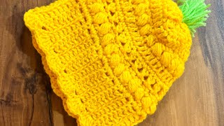 Super 👌 easy woollen cap for kids 612monthcrochet woolencap youtubevideo viralvideo [upl. by Elleryt]