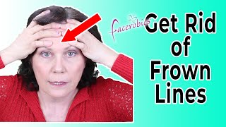 Get Rid of Deep Frown Lines Between Eyebrows  Facerobics® Face Yoga [upl. by Nirok]