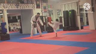 5yr old Aniko is showing his skills in Taekwondo Having no fear [upl. by Adamok]