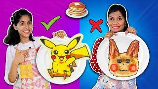 PANCAKE ART CHALLENGE  Easy Pan Cake Recipe  Paris Lifestyle [upl. by Hills]