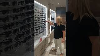 Trying Sunglases at Saks travel calgary fashion sunglasses shopping trending [upl. by Odilo913]