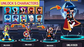 Stickman Heroes Battle Of Warriors Gameplay  Unlock 5 Characters  Thanos  Max Doctor Strange [upl. by Acinaj]