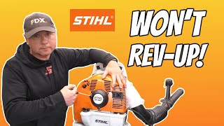 STIHL BR350 Backpack Leaf Blower Wont RevUp Step By Step Repair With Donyboy73 [upl. by Atekihc]