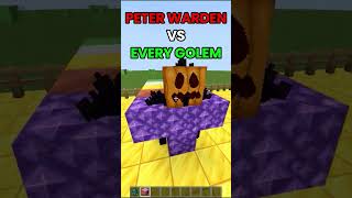 MINECRAFT  Super Warden VS Every Golem💀 WAIT FOR IT minecraft shorts [upl. by Anelram]