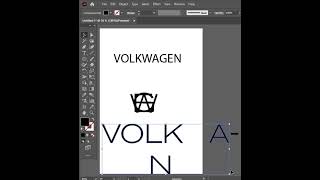 Volkswagen Logo name Design ytshorts logo namelogo adobeillustrator logodesign [upl. by Nawyt509]