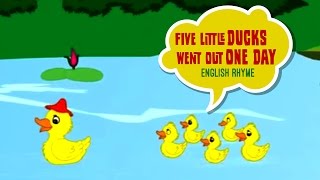 English Rhymes  Five Little Ducks Went Out One Day  Nursery Rhymes  Counting Rhymes  Kids Song [upl. by Hollie]