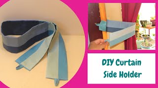 DIY Curtain Side HolderHow To Sew A Fabric Curtain TiebacksHomemade Curtain HoldbackPull Backs [upl. by Annaek539]