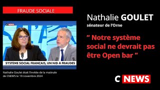 Fraude sociale Nathalie Goulet invitée de la matinale de CNEWS [upl. by Melise]