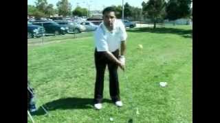 Golf lesson  how to chip with a lob wedge [upl. by Ilyah]