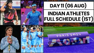 Paris Olympics  जानिए Ind का 6 Aug का Complete Schedule  Neeraj  Vinesh  Hockey Team in Action [upl. by Nadirehs]