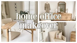 HOME OFFICE MAKEOVER  BEFORE AND AFTER ROOM TRANSFORMATION  DECORATE WITH ME  HOME OFFICE IDEAS [upl. by Camilla174]