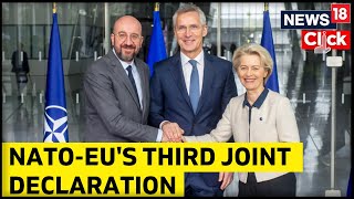 NATO EU Press Conference  NATO  NATOEU Sign Declaration On Cooperation  English News  News18 [upl. by Camel]