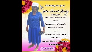 Thanksgiving Service For The Late Iviline Samuels Ainsley Miss IvyMama [upl. by Sahc]