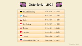 Osterferien 2024 [upl. by Charmain94]