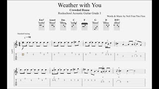 Weather With You  Rockschool Acoustic Guitar Grade 3  Guitar TAB [upl. by Mattson]